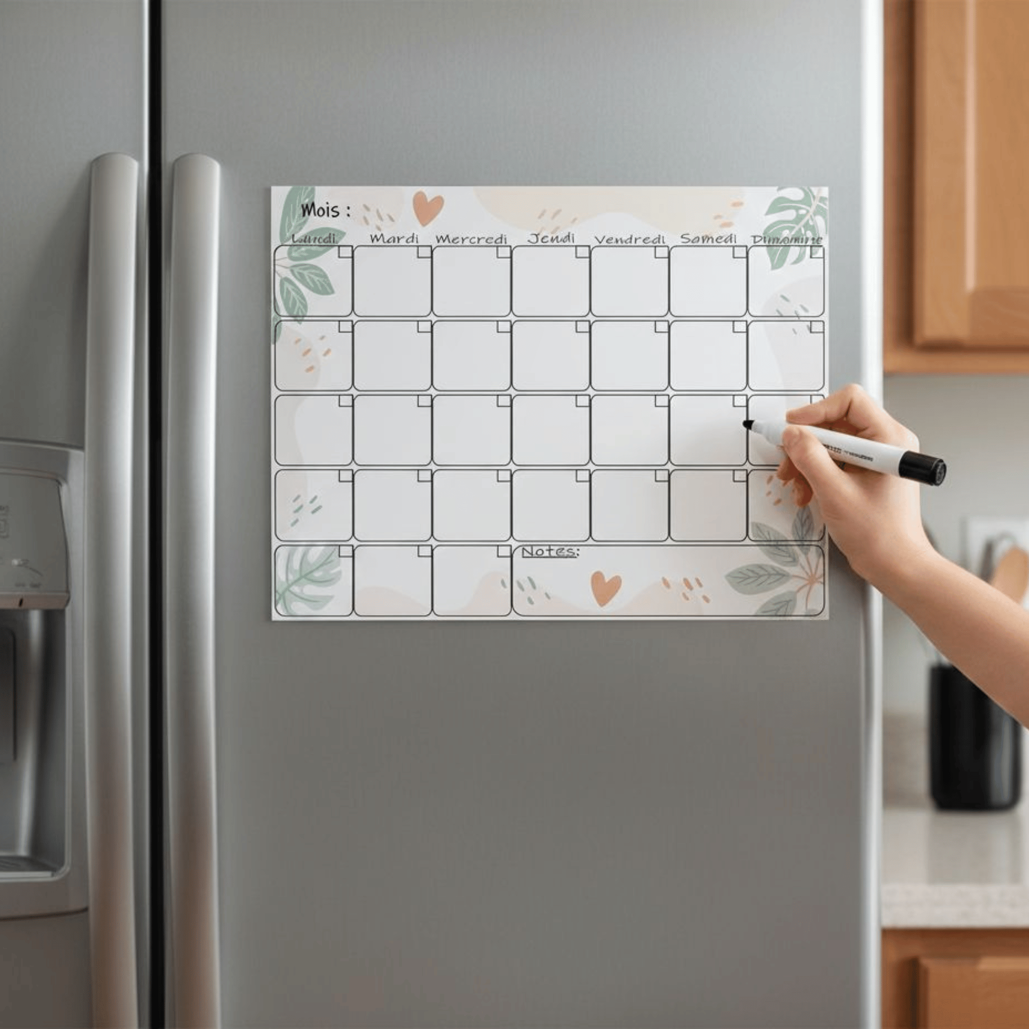 Planning Mensuel Magnétique – Organisation du Mois | 28 × 36 cm