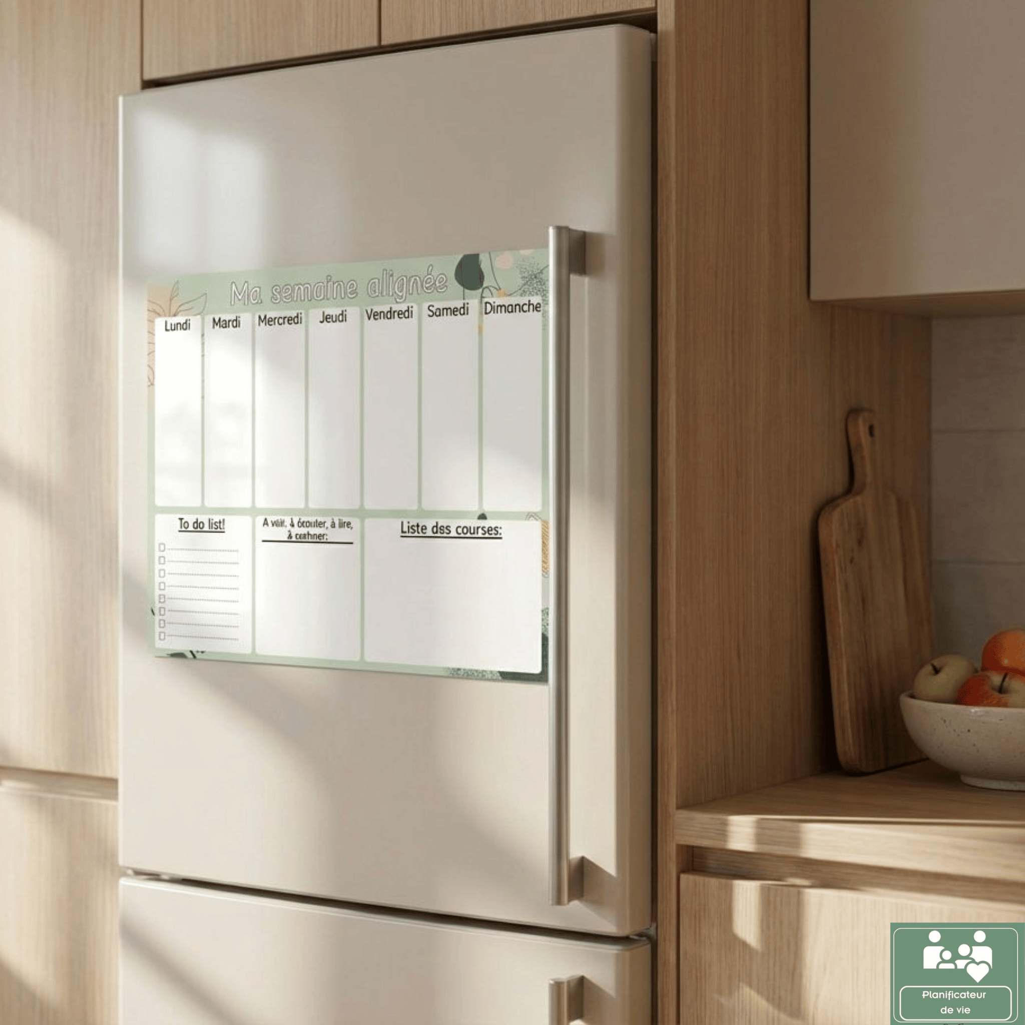 Planning Hebdomadaire Magnétique – Ma Semaine Alignée | 36 × 28 cm