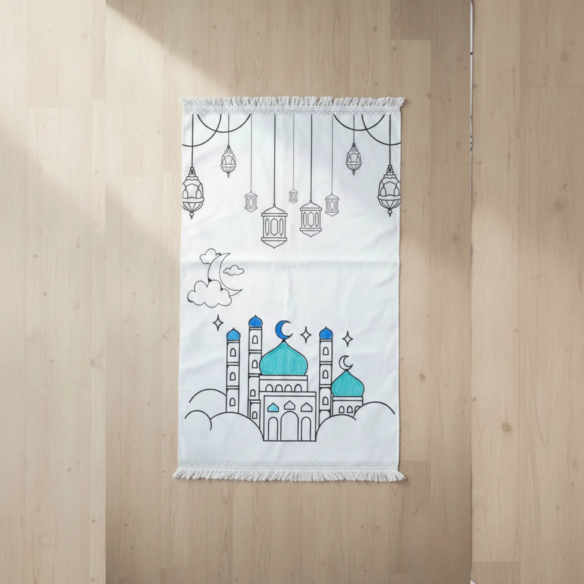 Tapis de Prière à Colorier avec feutres 80 x 50 cm